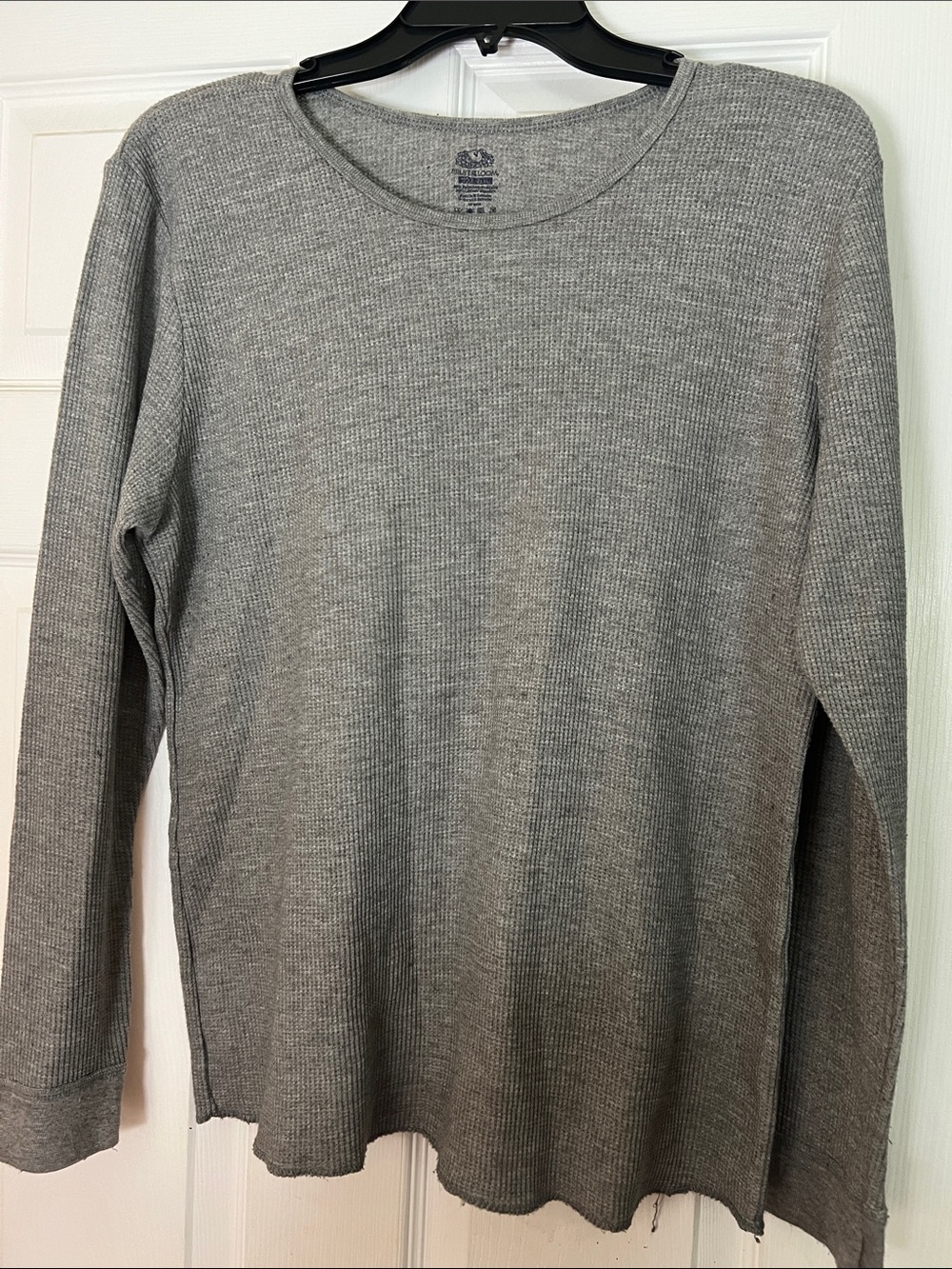 Cozy Gray Women's Waffle-Knit Henley